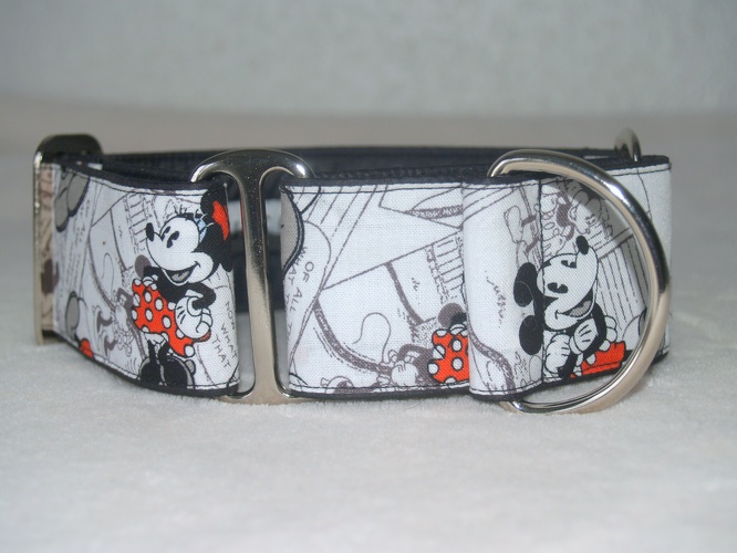 Martingal gepolstert, Modell "Minnie und Mickey", Breite: 5cm, maximaler Kopfumfang: 45cm, Bestell-Nr.: CM-G5-5, Preis: 37,00€