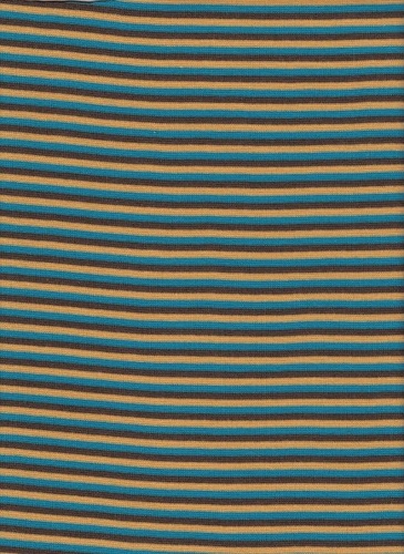 Senf/Royalblau/Schlammbraun,  Breite der Streifen: 2 mm, Bündchen glatt, Material-Nummer: BG-39