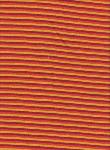 Gelb/Orange/Rot, Breite der Streifen: 2 mm, Bündchen glatt, Material-Nummer: BG-31