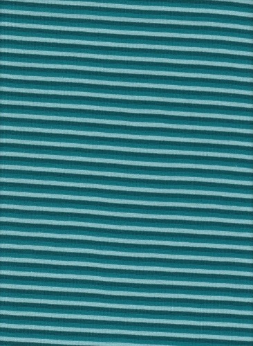 Petrol/Hellpetrol/Hellblau, Breite der Streifen: 2 mm, Bündchen glatt, Material-Nummer: BG-32