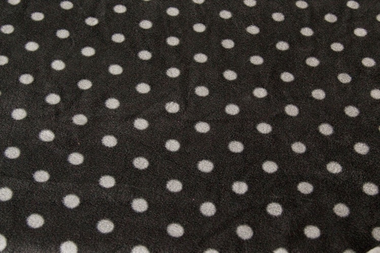 Schwarz mit kleinen grauen Tupfen, Durchmesser der Tupfen: 1,5cm, Material-Nummer: FG-50