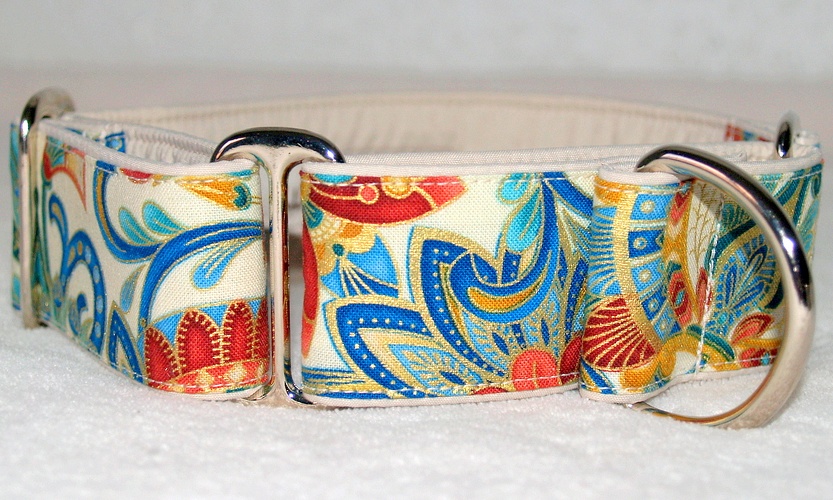 Martingal gepolstert, Modell "Orient", Breite: 4cm, maximaler Kopfumfang: 45cm, Bestell-Nr.: M-BE4, Preis: 34,50€