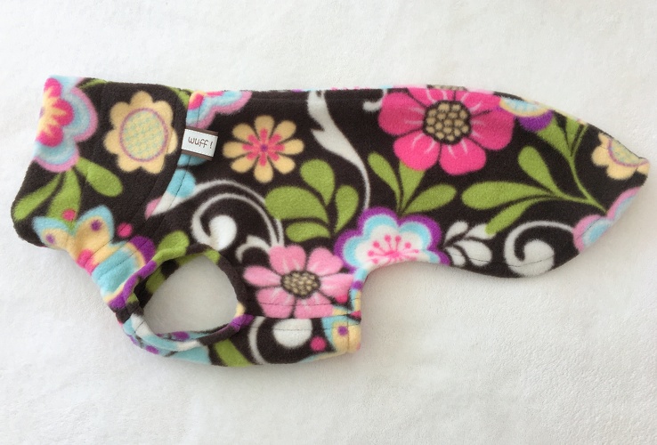 Fleece: Blumen Braun, Bestell-Nr.: PWi-BLU/B-XS / Typ 2, Preis: 29,75€