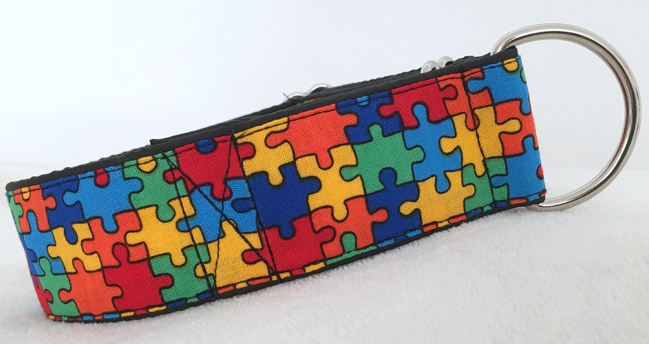 Martingal-Zugstopp gepolstert, Modell "Puzzle", Breite: 4cm, Bestell-Nr.: CMZ-W-23, Preis: 28,00€