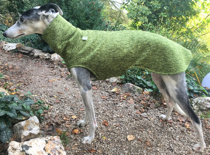 Strickfleece: Moosgrün Melange, Bestell-Nr.: SW-MGR-XS, Preis: 39,50€