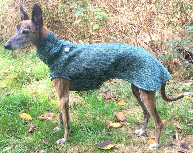 Strickfleece: Dunkelgrün-Mintgrün Melange, Bestell-Nr.: SW-DGR-S, Preis: 39,50€