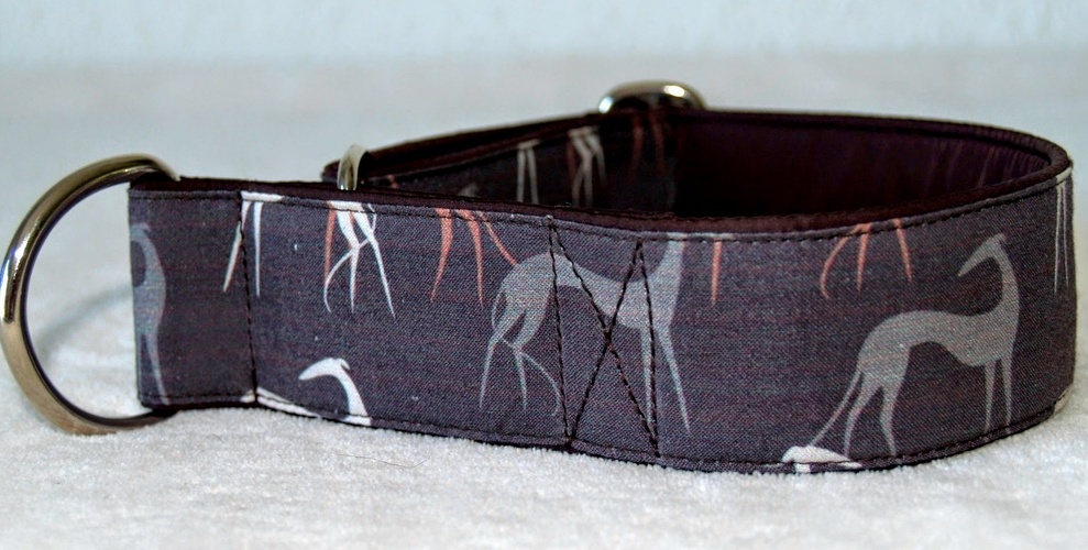 Martingal-Zugstopp gepolstert, Modell "Galgos Braun", Breite: 4cm, Bestell-Nr.: MZ-B 45, Preis: 29,50€