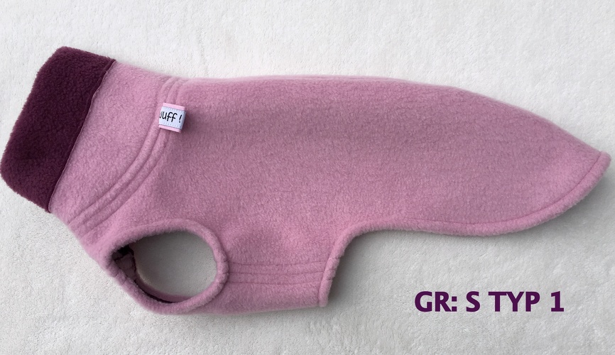 Doubleface: Beere/Rosa, Kragen abgesetzt, Bestell-Nr.: DFWi-RO/BE-S Typ 1, Preis: 34,00€