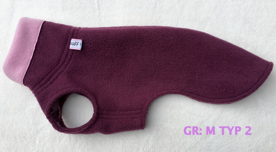Doubleface: Beere/Rosa, Kragen abgesetzt, Bestell-Nr.: DFWi-BE/RO-M Typ 2, Preis: 34,00€