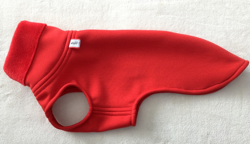 Alpenfleece: Rot, Kragen abgesetzt, Bestell-Nr.: AWi-R-S / Typ 1, Preis: 32,50€