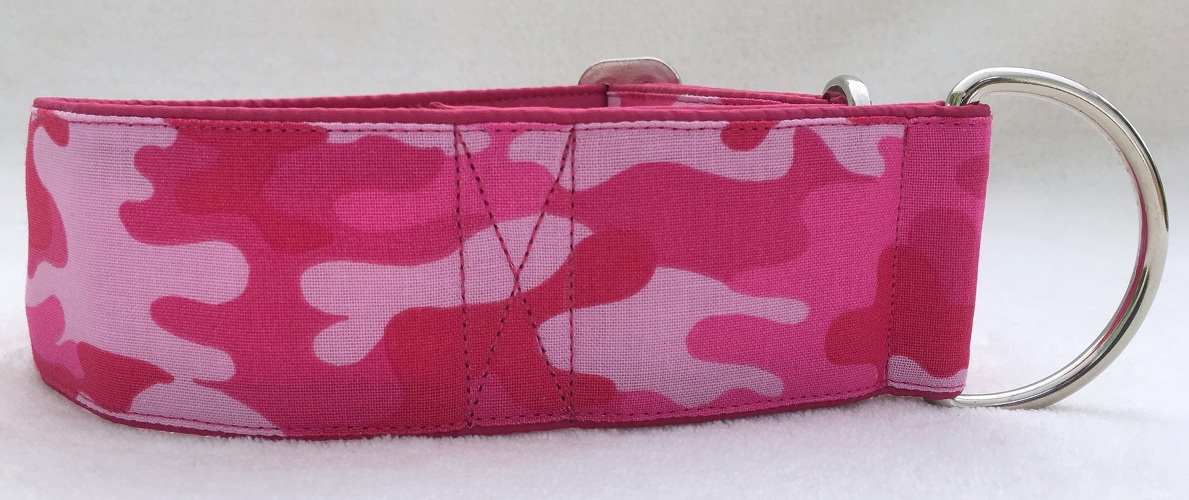Martingal-Zugstopp gepolstert, Modell "Camouflage Pink", Breite: 5cm, Bestell-Nr.: MZ-P 42, Preis: 32,00€