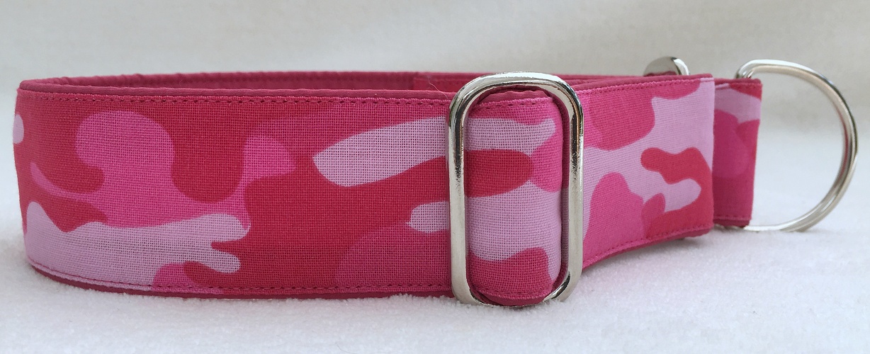 Martingal-Zugstopp gepolstert, Modell "Camouflage Pink", Breite: 4cm, Bestell-Nr.: MZ-P 41, Preis: 29,50€