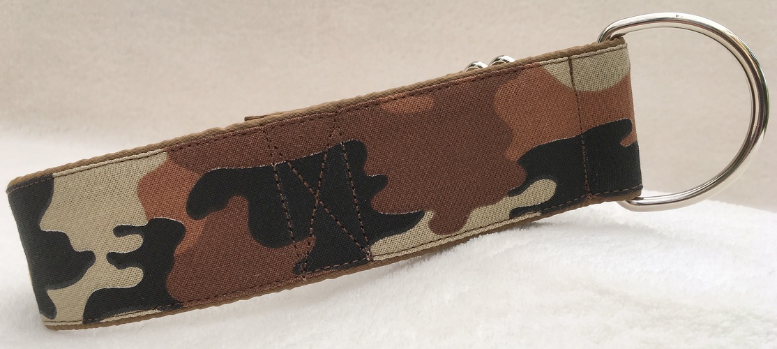 Martingal-Zugstopp gepolstert, Modell "Camouflage Braun", Breite: 4cm, Bestell-Nr.: W-MZ-B/, Preis: 28,00€