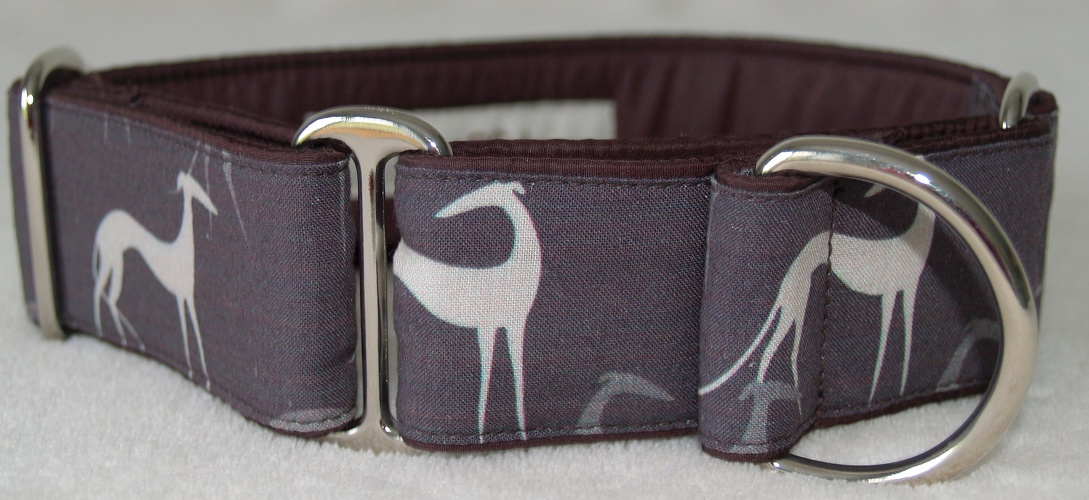 Martingal gepolstert, Modell "Galgos Braun", Breite: 4cm, maximaler Kopfumfang: 45cm, Bestell-Nr.: M-B6, Preis: 34,50€