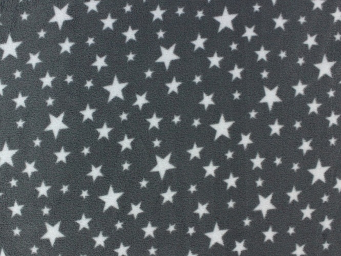 Grau mit weißen Sternen, Material-Nummer: FG-95