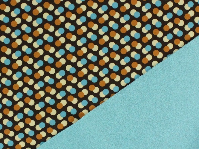 NANO-SOFTSHELL, "Doppel-Dotties Braun", Material-Nummer: S-33
