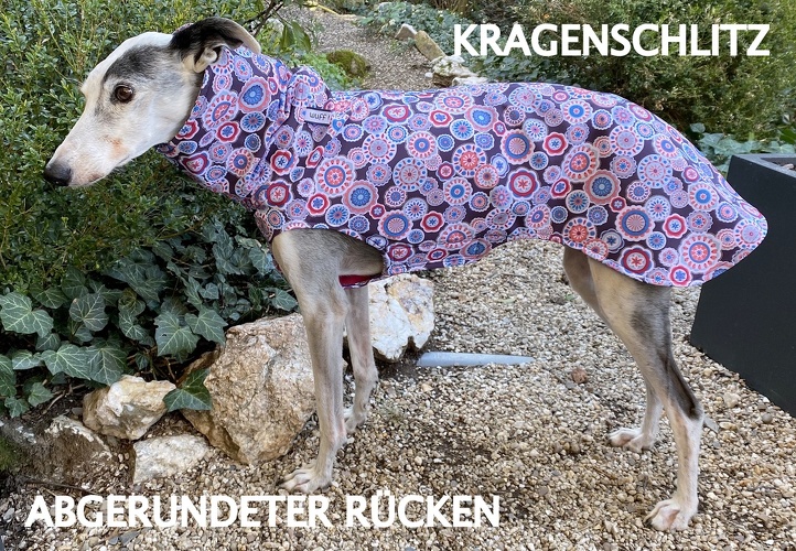 Nano-Softshell: Flower-Power Blau, Einschlitzung Kragen, Bestell-Nr.: SGR/S-FP/BL-L, Preis: 77,75€