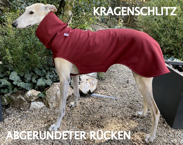 Nano-Softshell: Bordeaux-Rot, Einschlitzung Kragen, Bestell-Nr.: SGR/S-BR-M/L, Preis: 75,75€