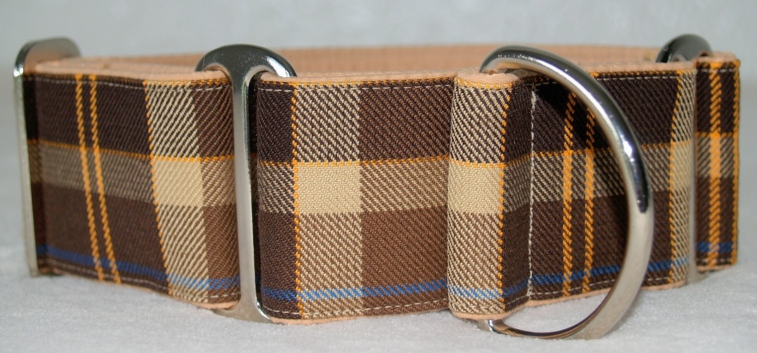 Martingal gepolstert, Modell "Tartan-Cladish", Breite: 5cm, maximaler Kopfumfang: 45cm, Bestell-Nr.: SM-G5-7, Preis: 37,00€
