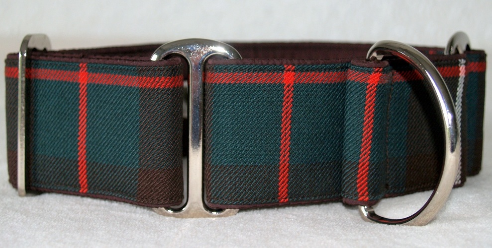 Martingal gepolstert, Modell "Tartan-Mac Kinnon Hunting Modern", Breite: 5cm, maximaler Kopfumfang: 45cm, Bestell-Nr.: SM-G5-25, Preis: 37,00€