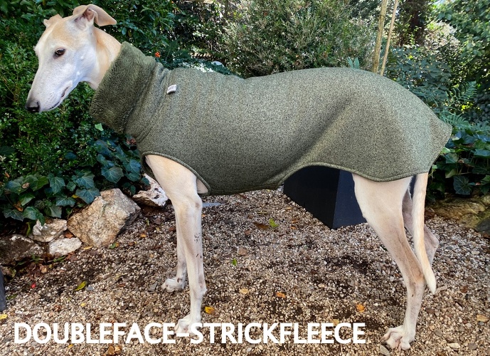 Doubleface-Strickfleece: Olive-Grün Melange, Bestell-Nr.: DSG-OGR-L, Preis: 49,50€