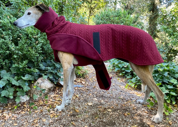 Mantel + Body in Fleece Dunkelweinrot, Bestellnummer: ZMG-WR-S-B, Preis: 94,50€