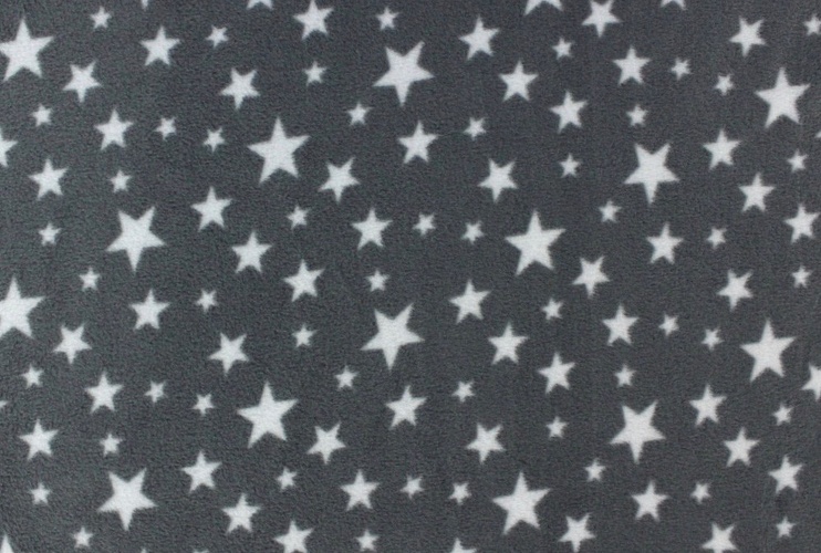 Grau mit weißen Sternen, Material-Nummer: FG-95