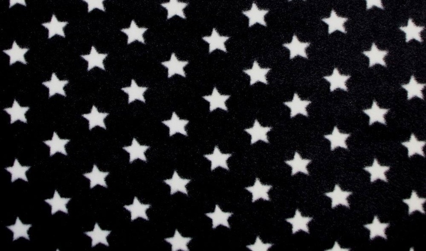 Schwarz mit weißen Sternen, Durchmesser der Sterne: 2 cm, Material-Nummer: FG-59