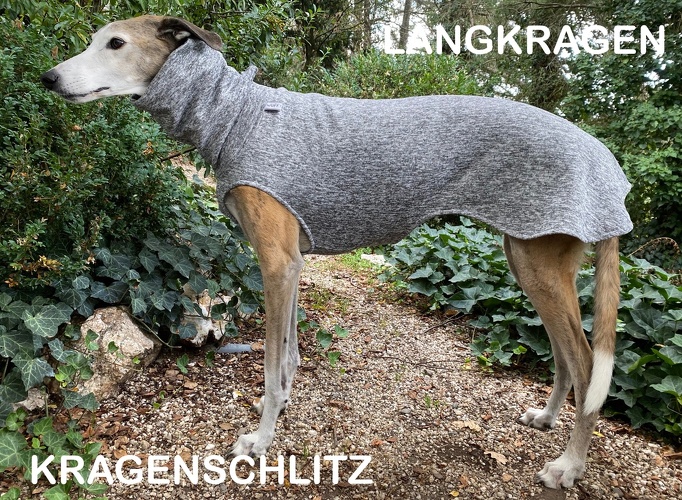 MIT LANGKRAGEN UND KRAGENSCHLITZ, Strickfleece: Hellgrau-Mittelgrau Melange, Bestell-Nr.: SW/LK+S-G-S, Preis: 44,75€