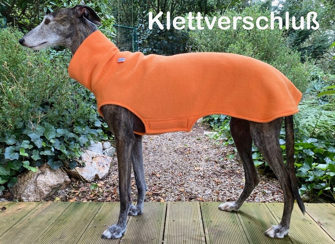 MIT EINSEITIGEM KLETT, Fleece: Hellorange, Bestell-Nr.: PW-HO-M-K, Preis: 43,50€