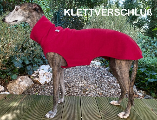MIT EINSEITIGEM KLETT, Fleece: Dunkelrot, Bestell-Nr.: PG-DR-S-K, Preis: 43,50€