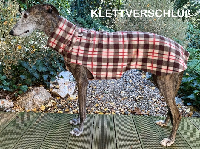 MIT EINSEITIGEM KLETT, Fleece: Karo Beige/Braun, Bestell-Nr.: PW-K/BEB-M-K, Preis: 43,50€