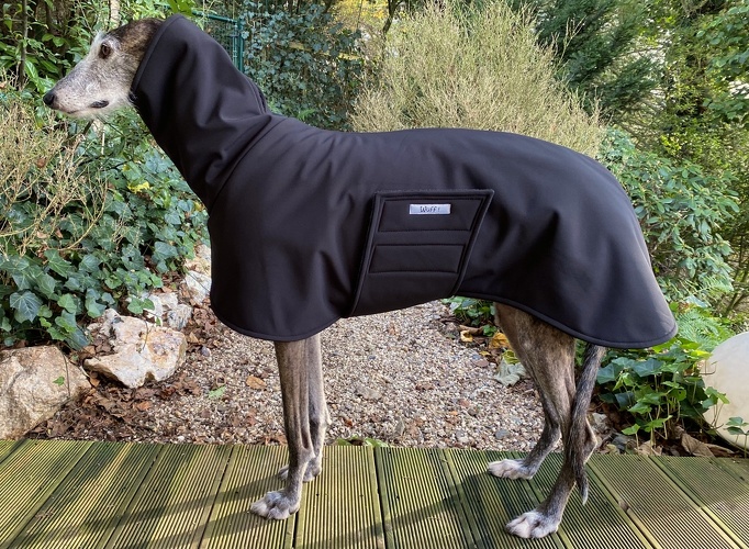 Außen: Softshell Schwarz, Material-Nummer: S-50, Innen: Fleece Schwarz, Bestellnummer: SOG-S-L, Preis: 82,00€
