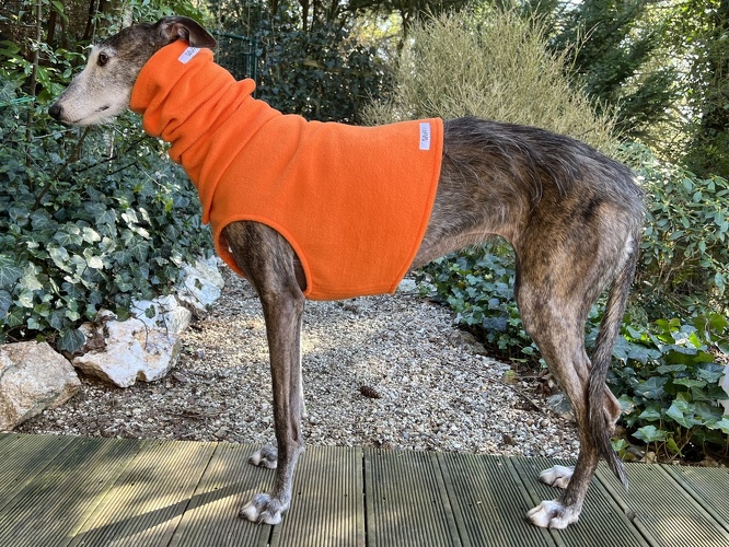 Mantel + Body/Halsstulpen-Kombi, Fleece Orange, Bestellnummer: RG/H+B-OM-L, Preis: 117,00€