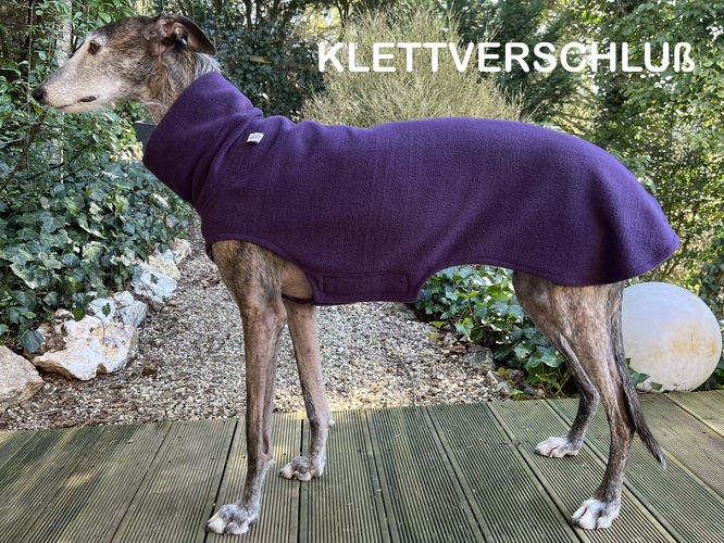 MIT EINSEITIGEM KLETT, Fleece: Dunkellila, Bestell-Nr.: PG-DL-S-K, Preis: 46,00€