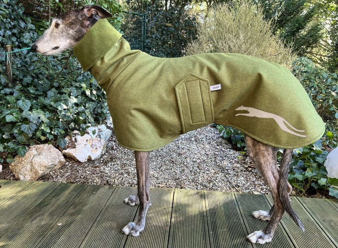 2 MAL SOFORT LIEFERBAR, Außen: Dunkel-Moosgrün Melange (Material-Nummer: WSM-10), Innen: Fleece Dunkel-Moosgrün, Bestellnummer: RG-DMGR-L/XL, Preis: 87,00€