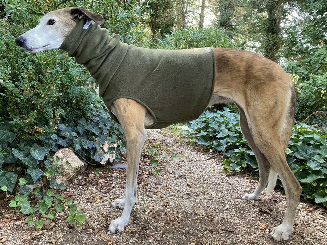 Mantel + Body/Halsstulpen-Kombi, Fleece: Olivgrün, Bestellnummer: SMG-OGR-S/M-B/H, Preis: 104,00€