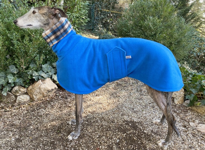 Außen: Fleece Royalblau, Innen: Fleece Karo Grau/Blau, Bestellnummer: FMG-RBL/KGBL-M/L, Preis: 72,00€