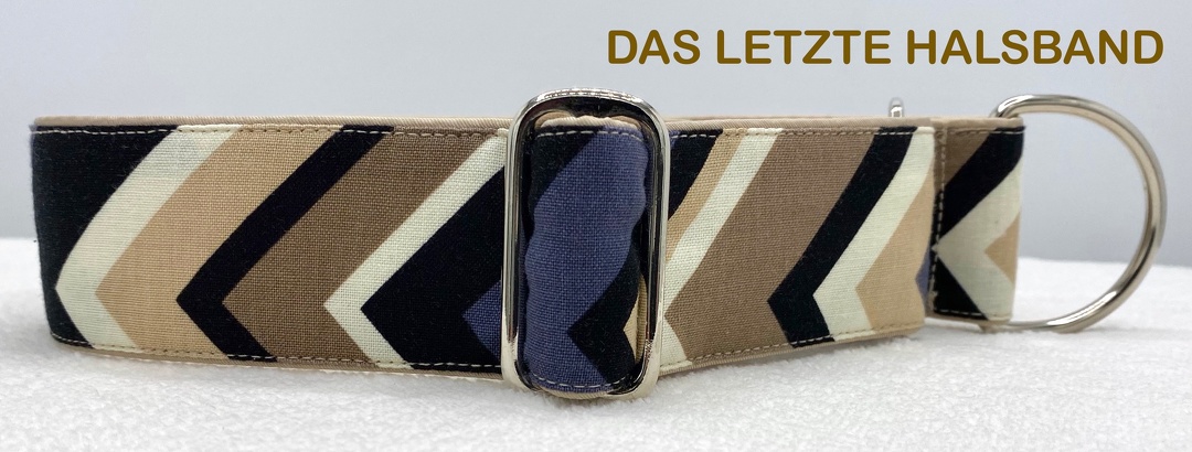 Martingal-Zugstopp gepolstert, Modell "Zick-Zack Beige", Breite: 4cm, Bestell-Nr.: MZ-BE 32, Preis: 29,50€